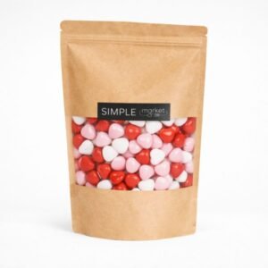 CORAZON RECUBIERTO DE CHOCOLATE ROJO/ROSADO/BLANCO