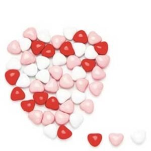 CORAZON RECUBIERTO DE CHOCOLATE ROJO/ROSADO/BLANCO